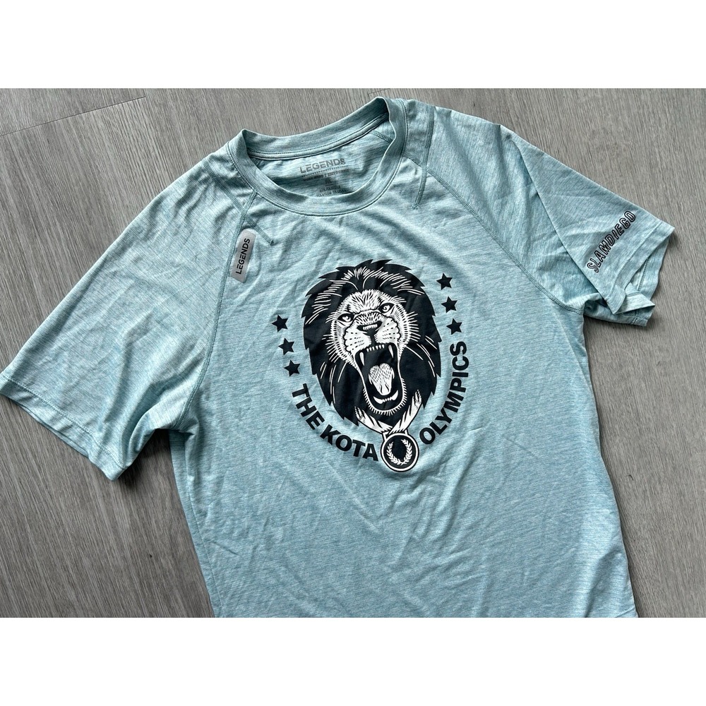 Legends Enzo Workout Shirt Men's Medium Light Green Kota Olympics Lion